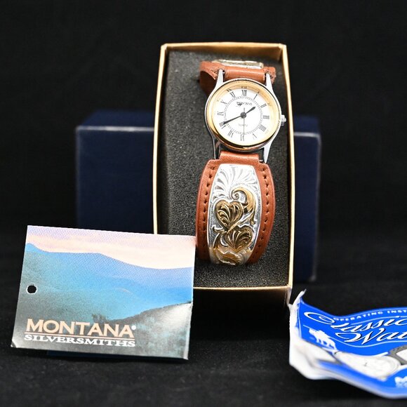Montana Silversmiths Accessories - Montana Silversmiths Brown Western Ladies Watch, New in box, never been worn!